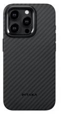 Pitaka MagEZ Case 4 для iPhone 15 Pro 1500D Twill (KI1501P) black/gray