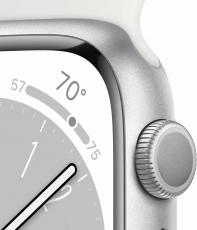 Apple Watch Series 8 45 мм Aluminium Case silver/white (размер M/L)