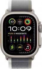 Apple Watch Ultra 2 49mm Titanium Case with Trail Loop (M/L) green/gray