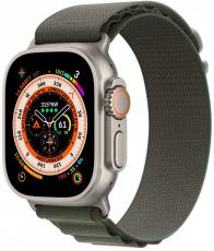 Apple Watch Ultra 49mm Titanium Case with green Alpine Loop (размер S)