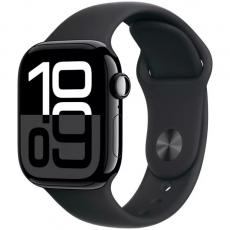 Apple Watch Series 10 42mm Aluminum Case with Sport Band jet black/black (размер S/M)