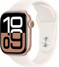 Apple Watch Series 10 42mm Aluminum Case with Sport Band rose gold/light blush (размер M/L)