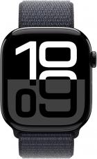 Apple Watch Series 10 46mm Aluminum Case with Sport Loop jet black/ink