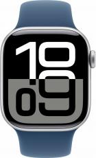 Apple Watch Series 10 42mm Aluminum Case with Sport Band silver/denim (размер S/M)