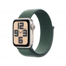 Apple Watch SE 2024 GPS 40mm Aluminium Case with Sport Loop starlight/lake green