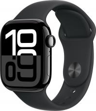 Apple Watch Series 10 46mm Aluminum Case with Sport Band jet black/black (размер S/M)