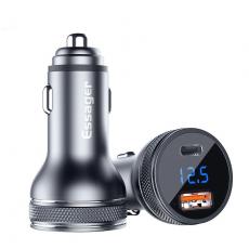 Essager АЗУ Type-C + Type-A 36W + 18W grey