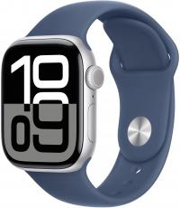 Apple Watch SE 2024 GPS 40mm Aluminium Case with Sport Band (M/L) silver/denim