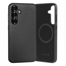 Leather case Samsung S25 Magsafe black