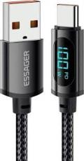 Essager кабель с дисплеем 100W, USB-A to USB-C, 1 метр