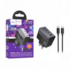Hoco СЗУ CS75A 70W с кабелем black