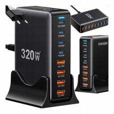 Essager Зарядное устройство YMX-320W 4 USB-A + 4 USB-C black купить по цене 4300 рублей в СПб – интернет-магазин Центр Связи Essager Зарядное устройство YMX-320W 4 USB-A + 4 USB-C black