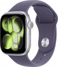 Apple Watch Series 11 42mm Aluminum Case with Sport Band silver/purple fog (размер S/M)