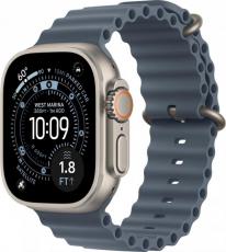 Apple Watch Ultra 3 49mm Titanium Case with Ocean Band natural/blue
