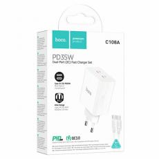 Hoco C108A PD35W Dual port(2C) FAST Charger white